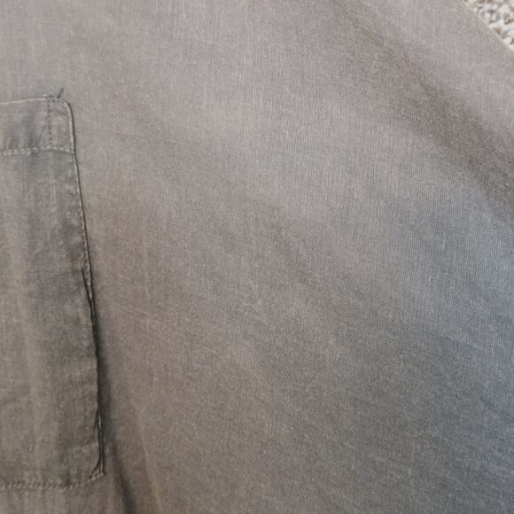 Kyla Seo XL Hand-Embroidered Cotton Tunic Shirt Gray Boho Artisan Blouse - Picture 14 of 16